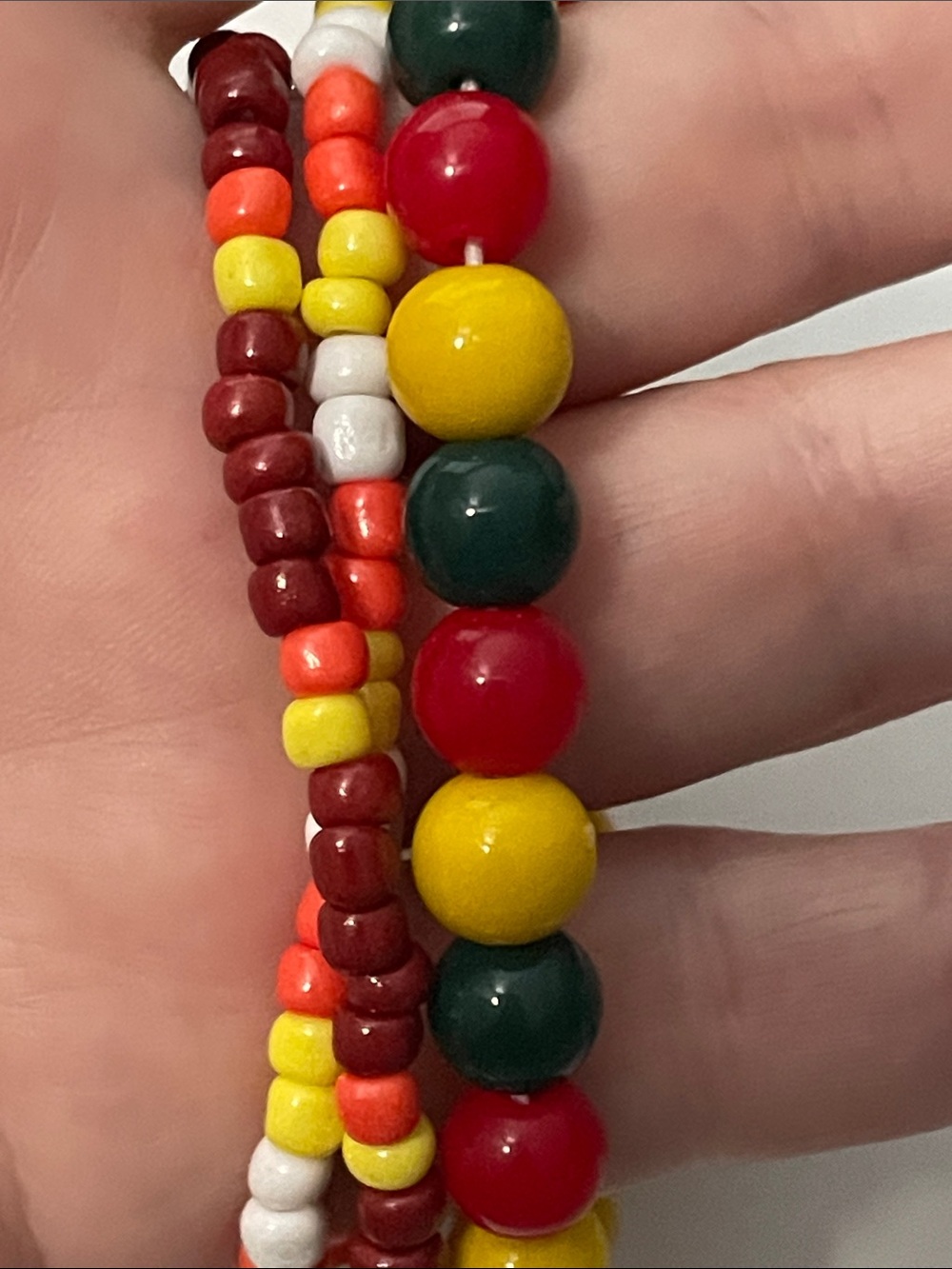 Halloween Bracelet Set of 3 Colorful Glass Beads